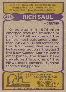 1979 Topps #346 Rich Saul Back