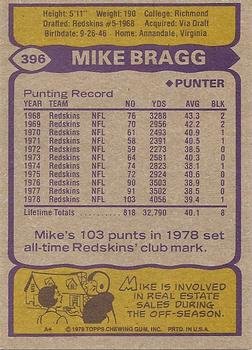 1979 Topps #396 Mike Bragg Back
