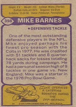 1979 Topps #398 Mike Barnes Back