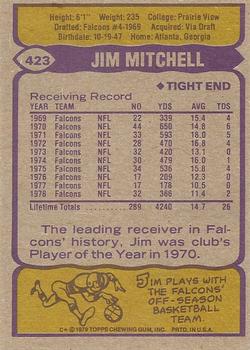 1979 Topps #423 Jim Mitchell Back