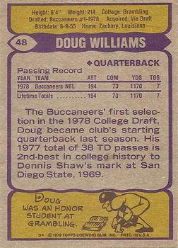 1979 Topps #48 Doug Williams Back