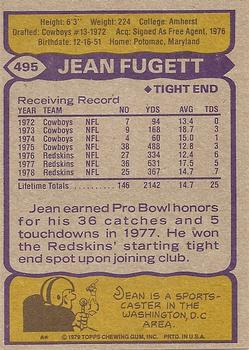 1979 Topps #495 Jean Fugett Back