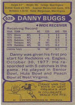 1979 Topps #528 Danny Buggs Back