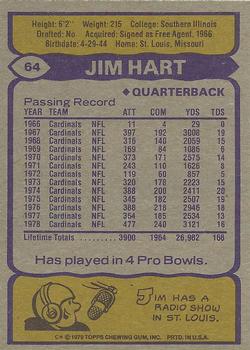 1979 Topps #64 Jim Hart Back