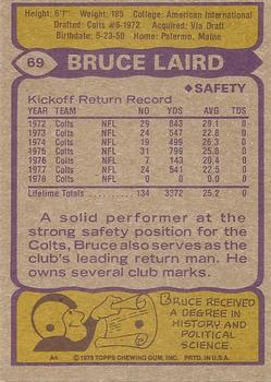 1979 Topps #69 Bruce Laird Back
