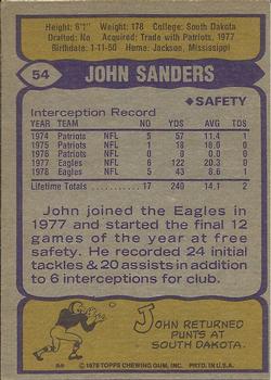 1979 Topps #54 John Sanders Back