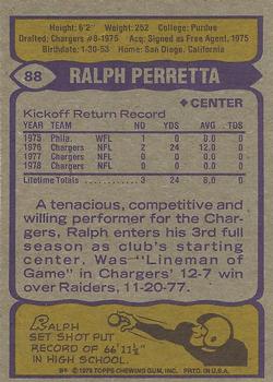1979 Topps #88 Ralph Perretta Back