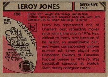 1980 Topps #128 Leroy Jones Back