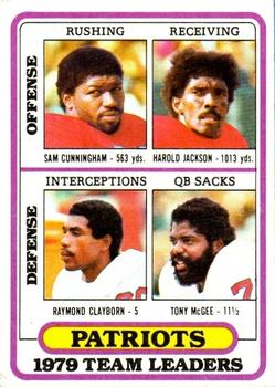 1980 Topps #188 Sam Cunningham / Harold Jackson / Raymond Clayborn / Tony McGee Front