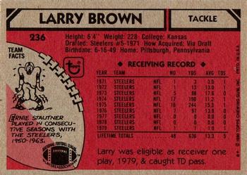 1980 Topps #236 Larry Brown Back