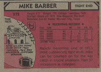 1980 Topps #272 Mike Barber Back