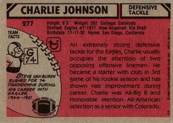 1980 Topps #277 Charlie Johnson Back