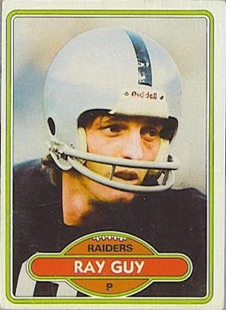 1980 Topps #310 Ray Guy Front