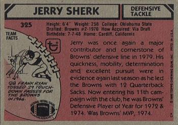 1980 Topps #325 Jerry Sherk Back