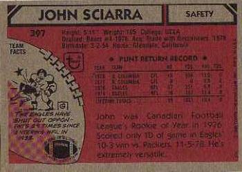 1980 Topps #397 John Sciarra Back