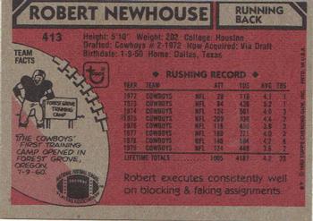 1980 Topps #413 Robert Newhouse Back
