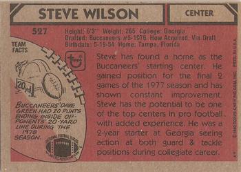 1980 Topps #527 Steve Wilson Back