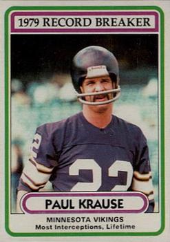 1980 Topps #4 Paul Krause Front