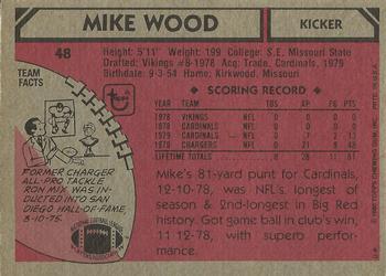 1980 Topps #48 Mike Wood Back