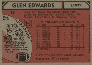 1980 Topps #88 Glen Edwards Back