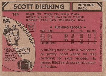 1980 Topps #144 Scott Dierking Back