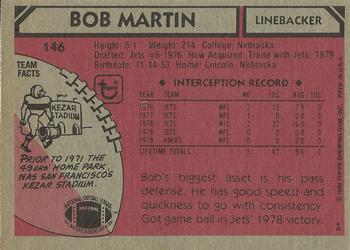 1980 Topps #146 Bob Martin Back