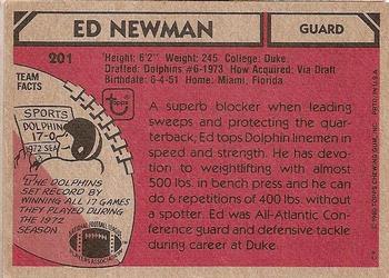 1980 Topps #201 Ed Newman Back