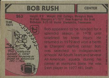1980 Topps #263 Bob Rush Back