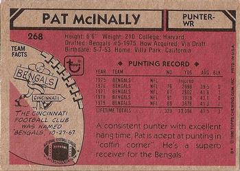1980 Topps #268 Pat McInally Back