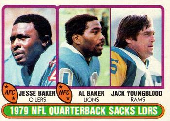 1980 Topps #333 1979 Sacks Leaders - Jesse Baker / Al Baker / Jack Youngblood Front
