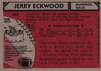 1980 Topps #366 Jerry Eckwood Back