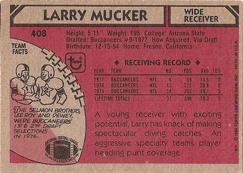 1980 Topps #408 Larry Mucker Back