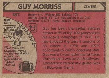 1980 Topps #497 Guy Morriss Back