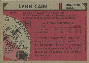 1980 Topps #517 Lynn Cain Back