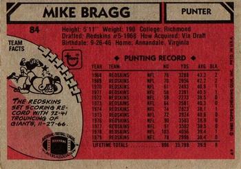 1980 Topps #84 Mike Bragg Back