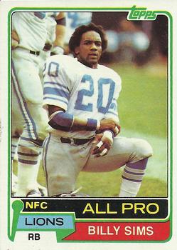 1981 Topps #100 Billy Sims Front
