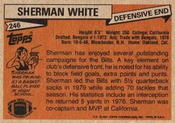 1981 Topps #246 Sherman White Back