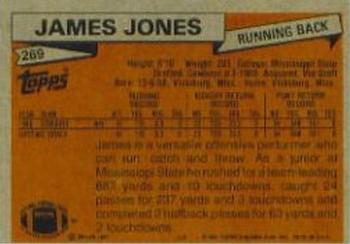 1981 Topps #269 James Jones Back