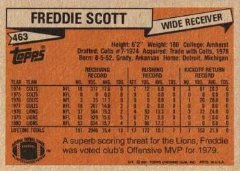 1981 Topps #463 Freddie Scott Back