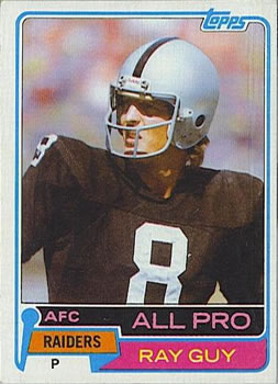 1981 Topps #510 Ray Guy Front