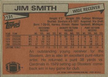 1981 Topps #131 Jim Smith Back