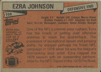1981 Topps #168 Ezra Johnson Back