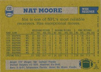 1982 Topps #132 Nat Moore Back