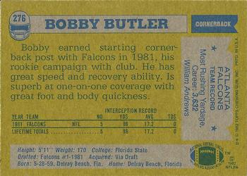 1982 Topps #276 Bobby Butler Back