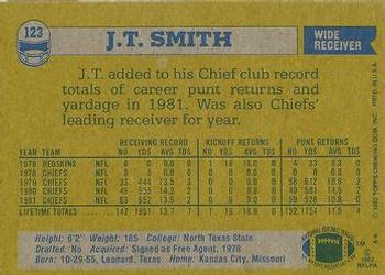 1982 Topps #123 J.T. Smith Back