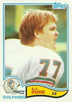 1982 Topps #129 A.J. Duhe Front