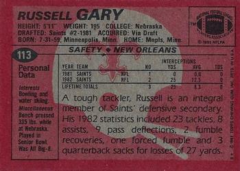 1983 Topps #113 Russell Gary Back