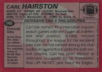 1983 Topps #140 Carl Hairston Back