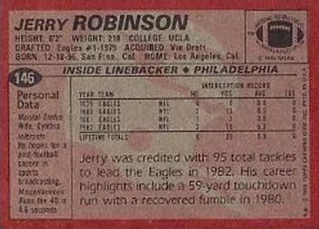 1983 Topps #146 Jerry Robinson Back