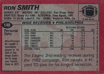 1983 Topps #148 Ron Smith Back